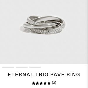 Drae Collection - Eternal Trio Pavé Silver Ring